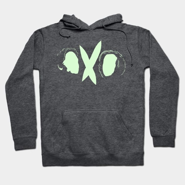 X Files Mulder Scully Minimalist Hoodie by Hevding